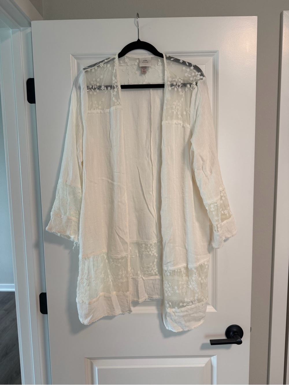 Knox Rose Kimono Cardigan Cream XL
